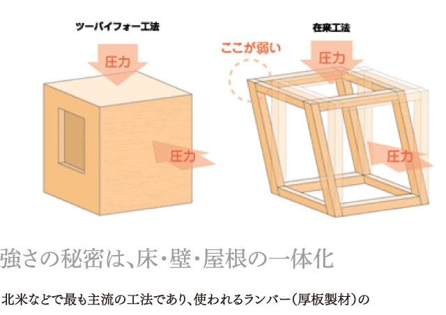 強さの秘密は床・壁・屋根の一体化