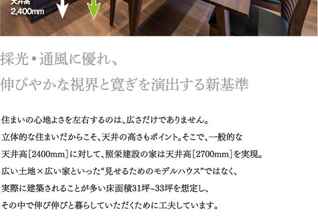 採光・痛風に優れ伸びやかな視界とくつろぎを演出